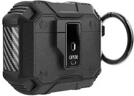 Dėklas Beline AirPods Click Cover Air Pods 4 dėkals ausinėms juodos spalvos