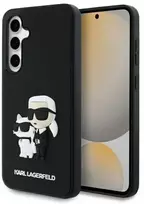 Karl Lagerfeld KLHCS24FE3DRKCNK S24 FE S721 dėklas telefonui juodos spalvos hardcase 3D Rubber Karl&Choupette