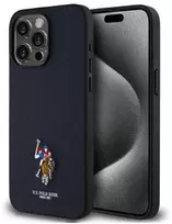 Us Polo Assn US Polo USHCP15XPEMV Apple iPhone 15 Pro Max 6,7" dėklas telefonui mėlynos spalvos Embroidered DH Color