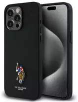 Us Polo Assn US Polo USHCP15XPEMK Apple iPhone 15 Pro Max 6,7" dėklas telefonui juodos spalvos Embroidered DH Color