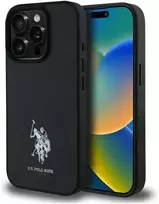 Us Polo Assn US Polo USHCP15XPGEK Apple iPhone 15 Pro Max 6,7" dėklas telefonui juodos spalvos Leather Embroidered DH Color