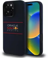 Red Bull Raudona Bull Raudona Bull silikoninis Horizontal Logo MagSafe Apple iPhone 16 Pro dėklas telefonui mėlynos spalvos