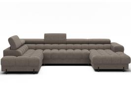 Kampinė sofa - lova Feraria Royal 20, rusva spalva, dešininė, 202 x 358 cm x 93 cm