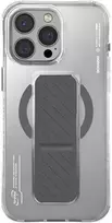 Skinarma dėklas Axon Apple iPhone 16 Pro Max 6.9" magnetinis įkrovimo ir laikymo stovas, titano spalvos