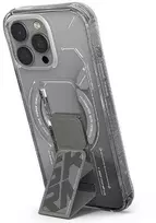 Skinarma dėklas Helio Apple iPhone 16 Pro Max 6.9" Magnetic Charging + Grip Stand titanium