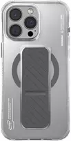 Skinarma dėklas Axon Apple iPhone 16 Pro 6.3" magnetinis įkrovimo ir laikymo stovas, titano spalvos