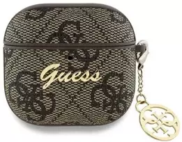 GUESS dėklas skirtas APPLE AirPods 4 GUA4G4GSMW (PU 4G W / Charm) rudos spalvos