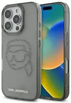 Karl Lagerfeld KLHCP16XHKHDCELK Apple iPhone 16 Pro Max 6.9" dėklas telefonui juodos spalvos IML Rhinestones Karl Head