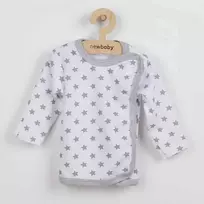 New Baby Nauji Baby Classic II kūdikio naktiniai marškiniai pilki su žvaigždėmis, 62 (3-6m), 62 (3-6m) dydis