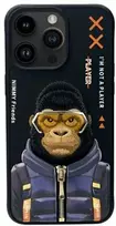 Nimmy dėklas Apple iPhone 15 Pro 6.1" juodos spalvos Cool&Cute 2.0 Monkey