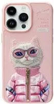 Nimmy Apple iPhone 15 Pro Max 6.7" dėklas telefonui rožinės spalvos Cool&Cute 2.0 Cat