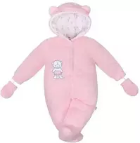 Žieminis kombinezonas New Baby Nice Bear rožinis, 68 (4-6m), 68 (4-6m) dydis