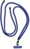 OEM SWING (8 mm) telefono virvelė, reguliuojamo ilgio telefono pakabukas / laido ilgis 165 cm (maks. 82,5 cm kilpoje) / ant peties arba kaklo - tamsi mėlyna