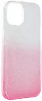 Forcell OEM dėklas, skirtas iPhone 13, blizgantis, skaidrus, rožinis