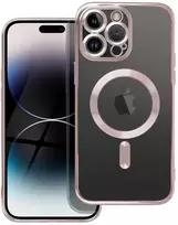 OEM dėklas, skirtas iPhone 16 PRO, Electro Mag dėklas, suderinamas su MagSafe, auksinis-rožinis