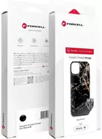 Dėklas Case for iPhone 16 PRO Forcell F-Protect Mirage compatible with Magsafe Military Drop-Test juodas marble