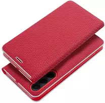 Dėklas Oem Flip case for iPhone 7 / 8 / SE 2020 / SE 2022 Luna Book Carbon red