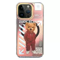 4Tel ZUCK BEAR dėklas NEW YORK NEVER SLEEPS MAG suderinamas su MagSafe, skirtas IPHONE 15 Pro Brooklyn Baller