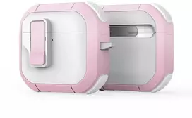 DUX DUCIS PECP - TPU+PC apsauginis dėklas, skirtas AirPods 4 baltas rožinis