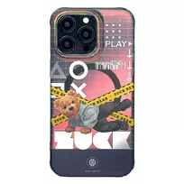 4Tel ZUCK BEAR dėklas NEW YORK NEVER SLEEPS MAG suderinamas su MagSafe, skirtas IPHONE 15 Pro Max queens spark