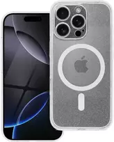 Dėklas Oem Case for iPhone 15 PRO MAX Clear Mag Cover (STR / CAMERA PROTECTION) compatible with MagSafe transparent glitter