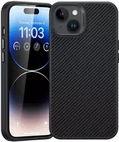 Benks Magnetic Hybrid Armor Pro Kevlar dėklas Metal Frame 600D Apple iPhone 15 Plus juodos spalvos