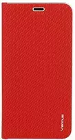 Vennus Book CARBON dėklas su rėmeliu skirtas Apple iPhone 12 Pro Max raudonos spalvos