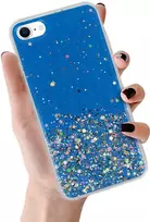 Topt Brilliant skaidrus dėklas skirtas Apple iPhone 7 / 8 / SE 2020/SE 2022 mėlynos spalvos