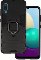 Topt Ring Armor dėklas skirtas Samsung Galaxy A02 juodos spalvos