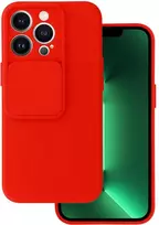 Topt Camshield Soft dėklas skirtas Apple iPhone 13 Pro Raudona