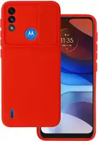 Topt Camshield Soft dėklas skirtas Motorola Moto E7 Power/E7i Power Raudona