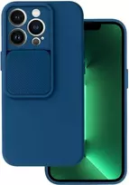 Topt Camshield Soft dėklas skirtas Apple iPhone 13 Pro Max mėlynos spalvos