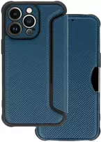 Topt Razor Carbon Book dėklas skirtas Apple iPhone 13 Pro Max mėlynos spalvos