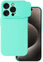 Topt Camshield Soft dėklas skirtas Apple iPhone 15 Pro Max mėtų spalvos