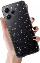 Topt Crystal Glitter dėklas skirtas Xiaomi Redmi 12 sidabro spalvos