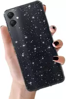 Topt Crystal Glitter dėklas skirtas Samsung Galaxy A05 sidabro spalvos