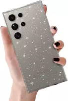 Topt Crystal Glitter dėklas skirtas Samsung Galaxy S24 Ultra sidabro spalvos