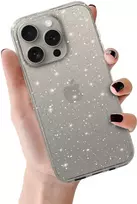 Topt Crystal Glitter dėklas skirtas Apple iPhone 16 Plus sidabro spalvos