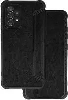 Topt Razor Leather Book dėklas skirtas Samsung Galaxy S23 FE juodos spalvos