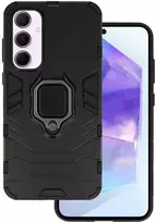 Topt Ring Armor dėklas skirtas Samsung Galaxy A55 5G juodos spalvos