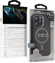 Liavec Smooth Feeling Magsafe dėklas skirtas Apple iPhone 15 Plus juodos spalvos