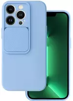 Topt Camshield Soft dėklas skirtas Apple iPhone 13 Pro Light mėlynos spalvos