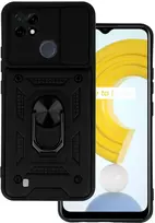 Slide Camera Armor dėklas skirtas Realme C21 juodos spalvos