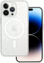 Tel Protect MagSilicone Clear dėklas skirtas Apple iPhone 15 Pro Max Glitter