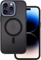 Tel Protect Magnetic Carbon dėklas skirtas Apple iPhone 15 Plus juodas-violetinis