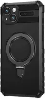 Tel Protect Armor Magsafe Metal Ring dėklas skirtas Apple iPhone 15 Plus juodos spalvos