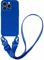 Topt Strap silikoninis dėklas skirtas Apple iPhone 13 Pro Max design 2 mėlynos spalvos