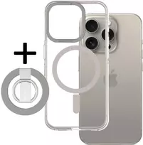 Amazing Thing Titan Pro Mag Ring Grip dėklas telefonui 10FT IP156.1PTRGY Apple iPhone 15 Pro titanium