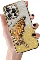 Tel Protect Butterfly Vanduo dėklas skirtas Apple iPhone 16 Pro Max aukso spalvos