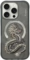 Nimmy Dragon MagSafe dėklas skirtas Apple iPhone 16 Pro Max pilkos spalvos